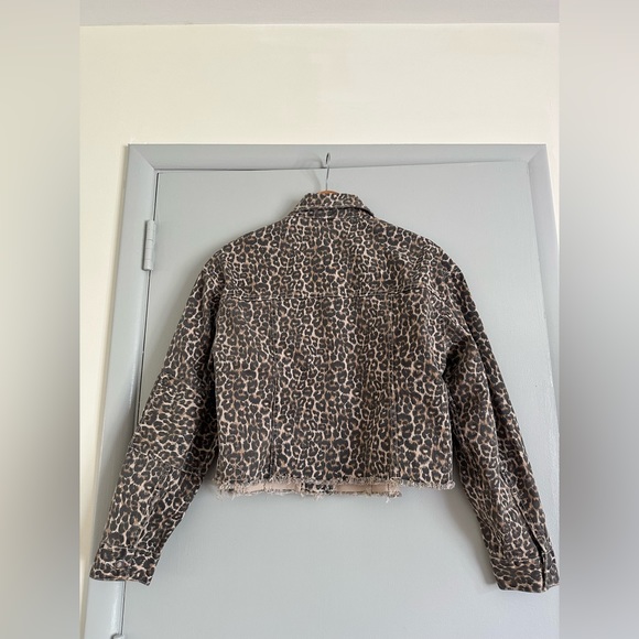 Free People Cheetah oversized denim jacket. - Picture 12 of 16